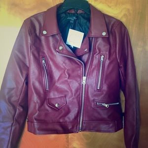 NWT faux leather jacket